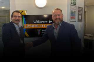 Cornerstone and South Staffordshire College representatives at Lichfield College