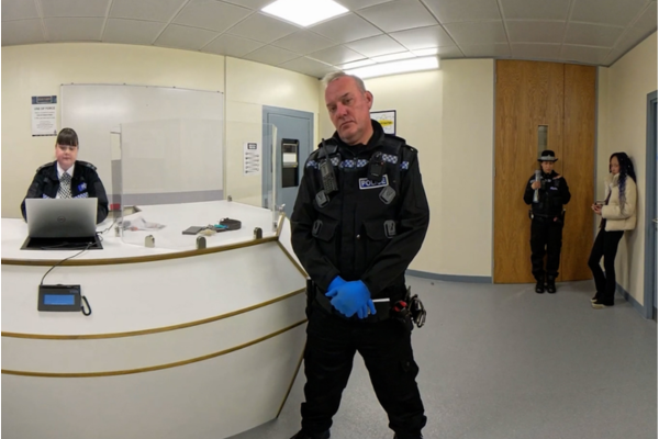 Still from the 2D film Custody Suite B