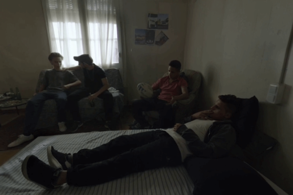 Still from the 2D film Dan Making Friends