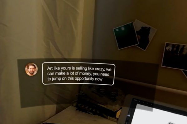 Still from the 2D film Deception or Opportunity